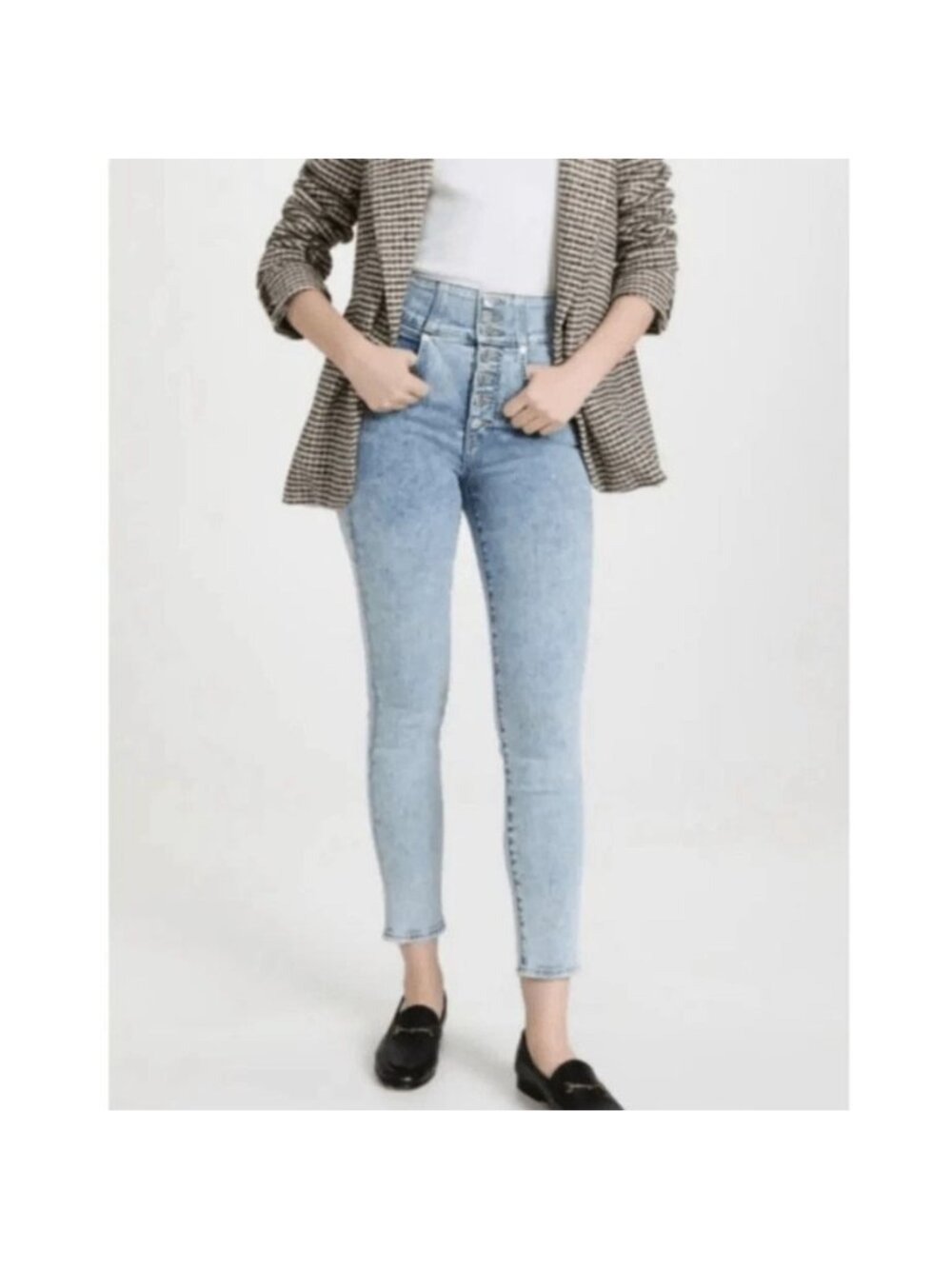 Veronica Beard Katherine Corset extra high rise skinny jeans 29 / 8 Fits  size 6